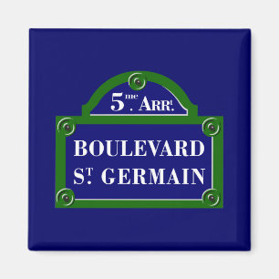 Boulevard Saint-Germain, Paris Street Sign Magnet