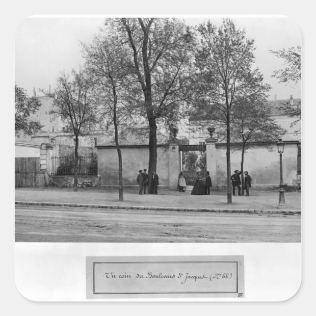 Boulevard Saint-Jacques Square Sticker (Front)