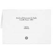 Boulevarde Montmartre at Night  ~ Camille Pissarro (Back Horizontal)