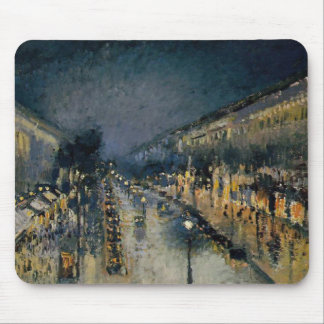 Boulevarde Montmartre at Night  ~ Camille Pissarro Mouse Pad