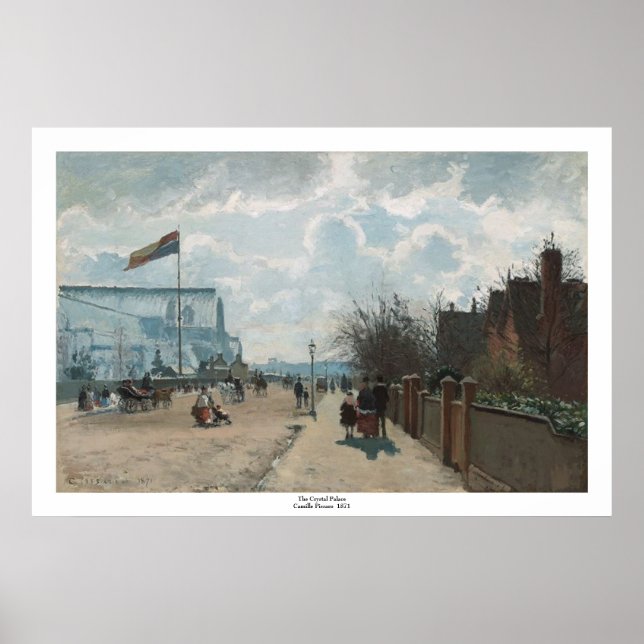 Boulevarde Montmartre at Night  ~ Camille Pissarro Poster (Front)