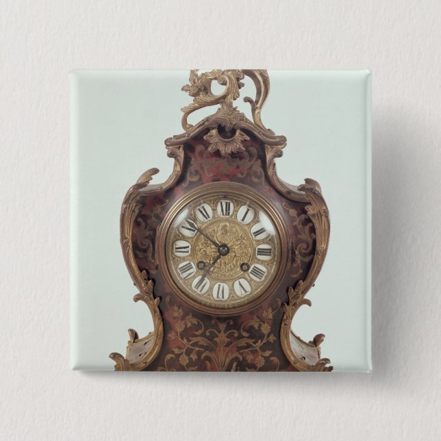 Boulle bracket clock by A.Brocot Delettrez Pinback Button (Front)