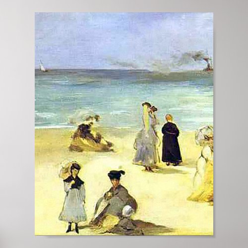 Boulogne Beach by douard Manet Poster