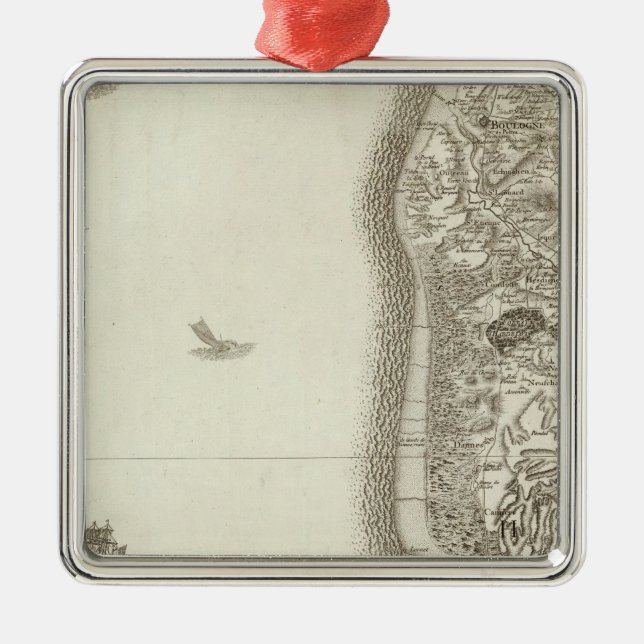 Boulogne Metal Ornament (Front)