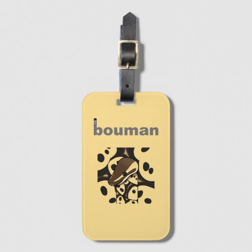 bouman287 ball python Super Pastel Axanthic Luggage Tag