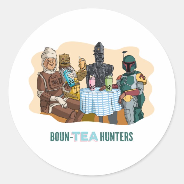Boun-TEA Hunters Classic Round Sticker (Front)