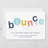 Bounce birthday party invitation (Front)