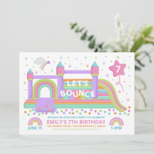 Bounce Birthday Party Invitation Zazzle