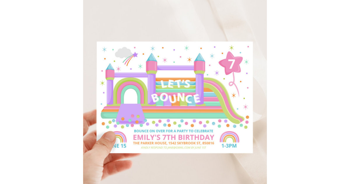 Bounce Birthday Party Invitation Zazzle
