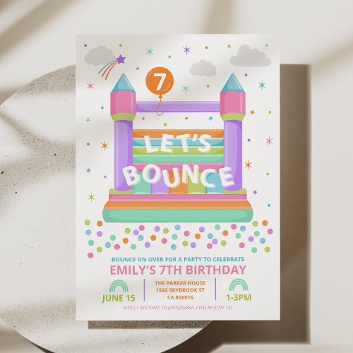 Bounce Birthday Party Invitation