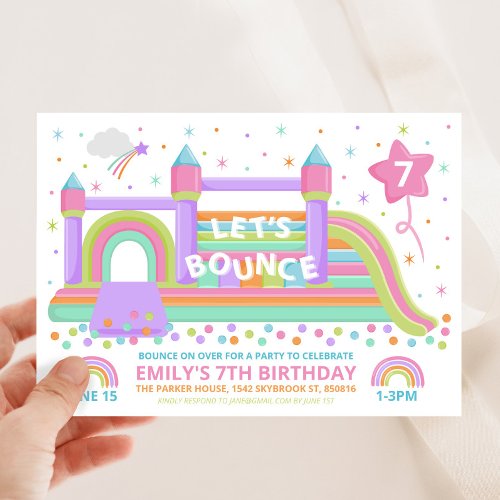 Bounce Birthday Party Invitation