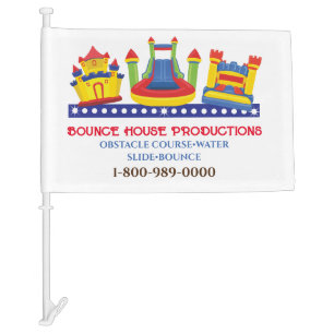 BOUNCE BOUNCY HOUSE BIRTHDAY PARTY Business Sign Car Flag