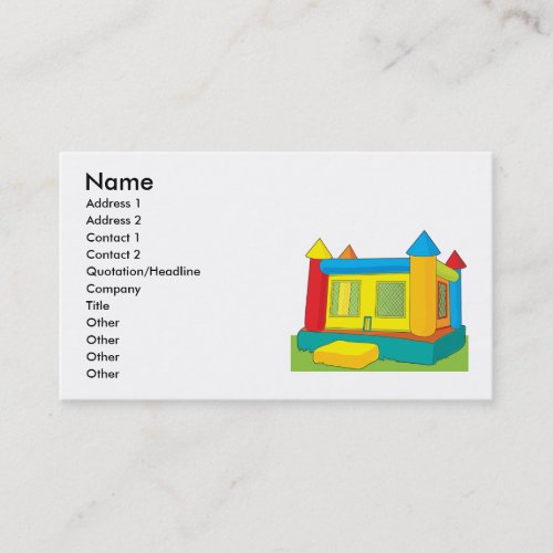 Bounce Castle Business Card