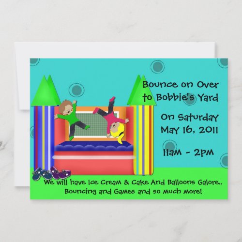 Bounce Castle Invitation