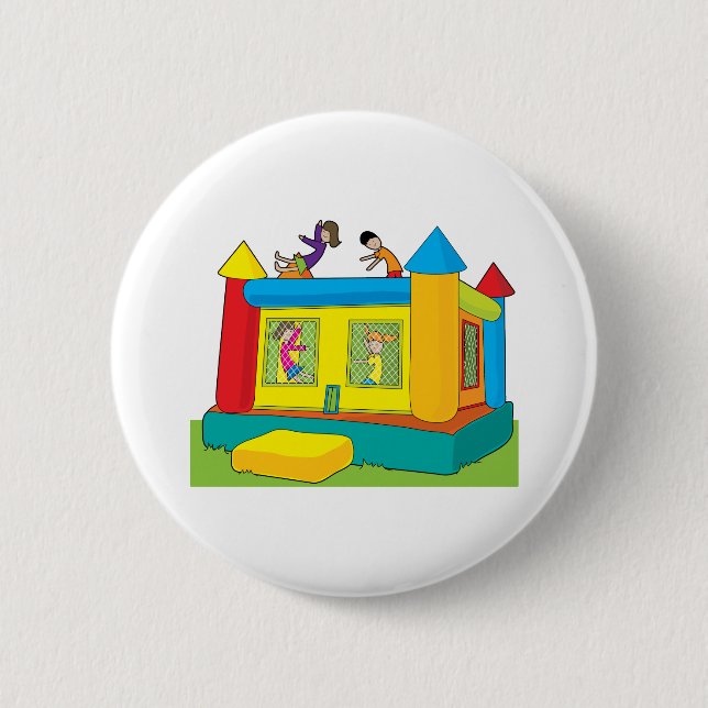 Bounce Castle Kids Pinback Button (Front)