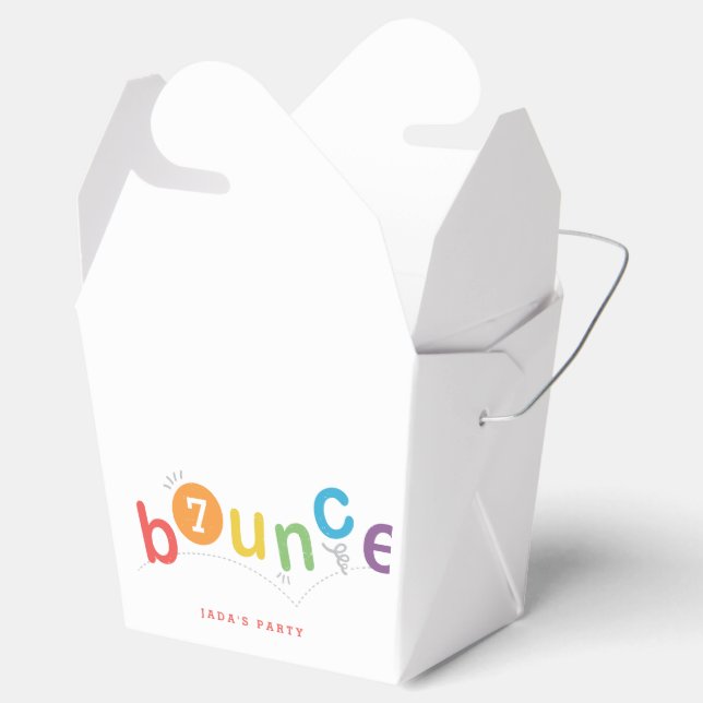 Bounce Colorful Kids Birthday Party Favor Boxes (Opened)