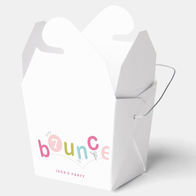 Bounce Colorful Kids Birthday Party Favor Boxes (Opened)