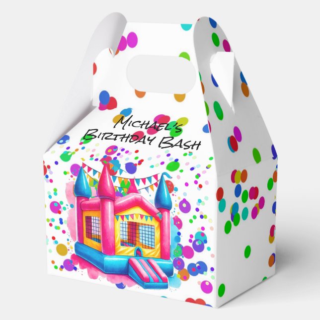 Bounce House Birthday Bash Favor Boxes (Back)