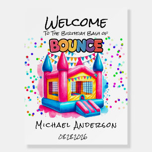Bounce House Birthday Bash Thank You Foam Board