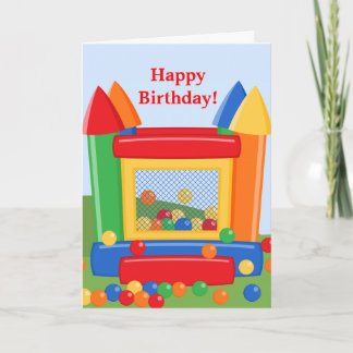 Bounce House Birthday Greeting Card