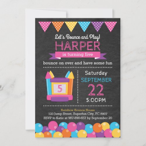 Bounce House Birthday Invitation