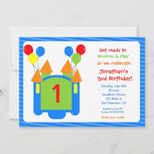 Bounce House Birthday Invitation