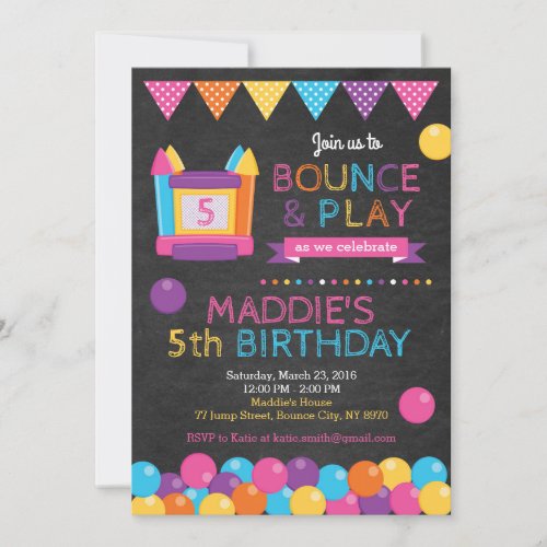 Bounce House Birthday Invitation