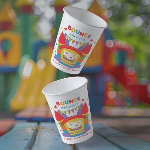 Bounce House Birthday Paper Cups