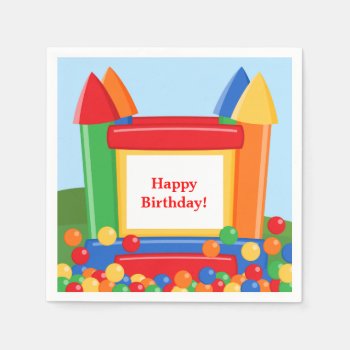 Bounce House Birthday Paper Napkins by SpecialOccasionCards at Zazzle