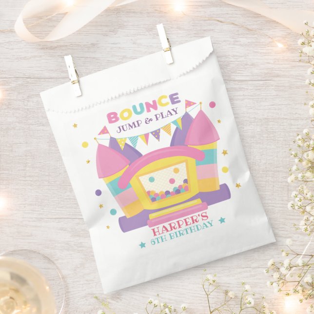 Bounce House Birthday Party Favor Bag (Clipped)