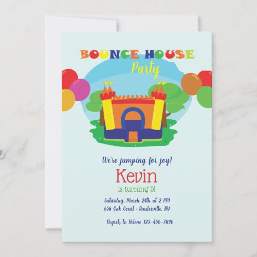 Bounce House Birthday Party Invitation