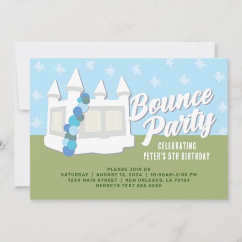 Bounce House Birthday Party Invitation