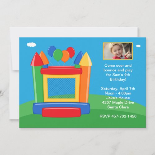 Bounce House Birthday Party Invitation