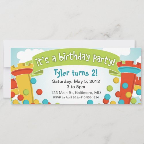 Bounce House Birthday Party Invitation