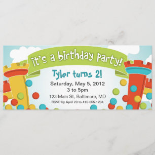 Bounce House Birthday Party Invitation