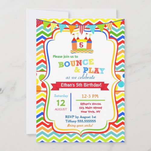 Bounce House Birthday Party Invitations