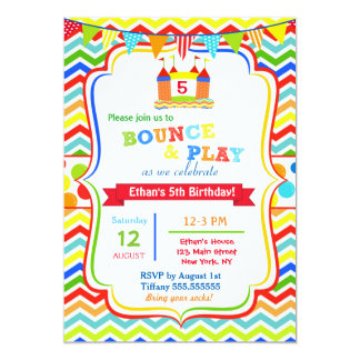 bounce party invitations