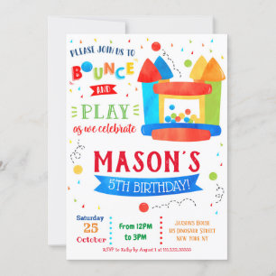 Bounce House Birthday Party Invitations