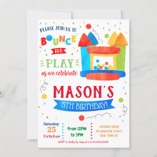 Bounce House Birthday Party Invitations