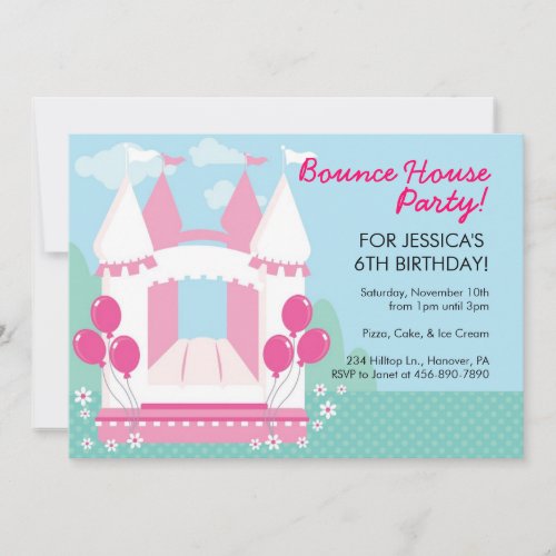 Bounce House Birthday Party Invitations