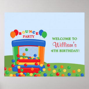 Bounce House Birthday Poster