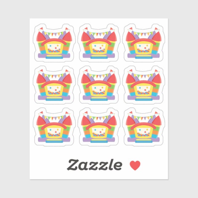 Bounce House Birthday Sticker (Sheet)