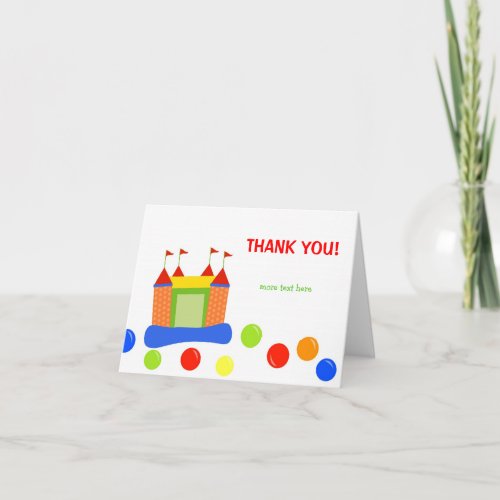 Bounce House Bounce Castle Thank you cards