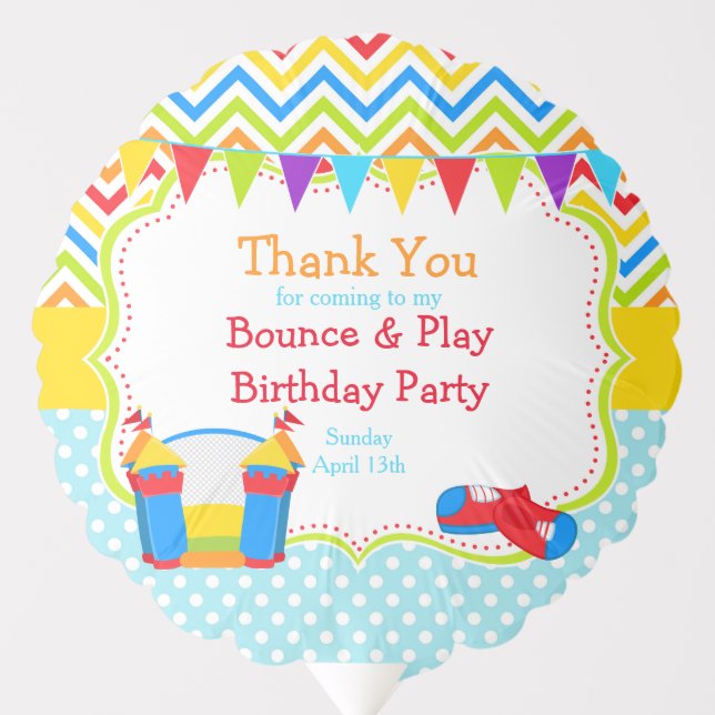Bounce House Bouncy Castle Birthday Party Balloon (Front)