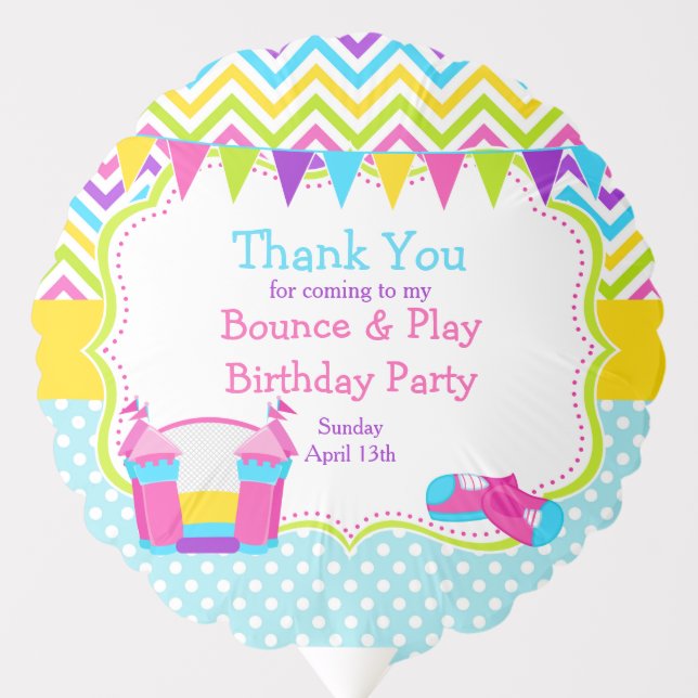 Bounce House Bouncy Castle Birthday Party Balloon (Front)