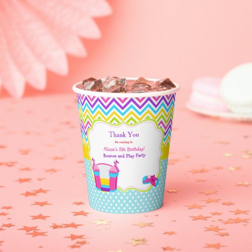 Bounce House Bouncy Castle Birthday Party Paper Cups