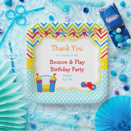 Bounce House Bouncy Castle Birthday Party Paper Plates