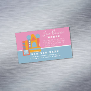 Bounce House Bouncy Jump Business  Business Card Magnet
