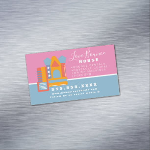 Bounce House Bouncy Jump Business  Card Magnet