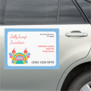 🌈 Bounce House Car Magnet